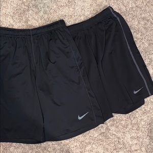 Two pairs of Nike athletic shorts